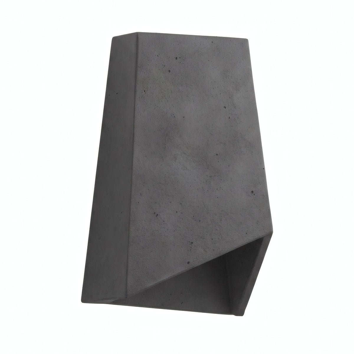 Prism cement lampshade with E27 socket — Dark cement