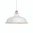 Bell-shaped enamelled metal lampshade Ø 38 cm for E27 socket — White