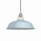 Bell-shaped enamelled metal lampshade Ø 38 cm for E27 socket — Sky blue