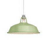 Bell-shaped enamelled metal lampshade Ø 38 cm for E27 socket — Meadow green