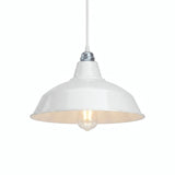 Conical painted metal lampshade Ø 30 cm for E27 socket — White