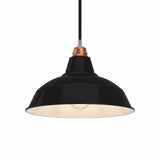 Conical painted metal lampshade Ø 30 cm for E27 socket — Black