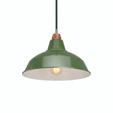 Conical painted metal lampshade Ø 30 cm for E27 socket — Green