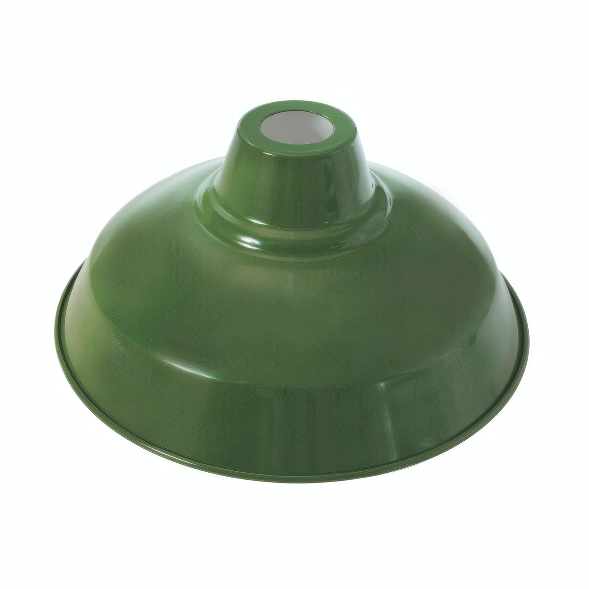 Conical painted metal lampshade Ø 30 cm for E27 socket — Green