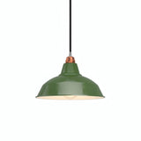 Conical painted metal lampshade Ø 30 cm for E27 socket — Green