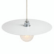 Flat disc lampshade in iron, Ø 40 cm, for E27 socket — White