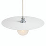 Flat disc lampshade in iron, Ø 40 cm, for E27 socket — White