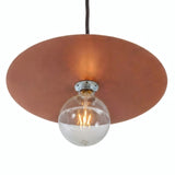 Flat disc lampshade in iron, Ø 40 cm, for E27 socket — Copper