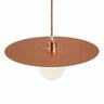 Flat disc lampshade in iron, Ø 40 cm, for E27 socket — Copper