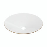 Flat enamelled metal lampshade Ø 30 cm for E27 socket — White and satin bronze