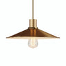 Flat enamelled metal lampshade Ø 30 cm for E27 socket — White and satin bronze