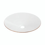 Flat enamelled metal lampshade Ø 30 cm for E27 socket — White and satin copper