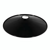 Flat enamelled metal lampshade Ø 30 cm for E27 socket — White and black