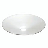 Flat enamelled metal lampshade Ø 30 cm for E27 socket — White and black