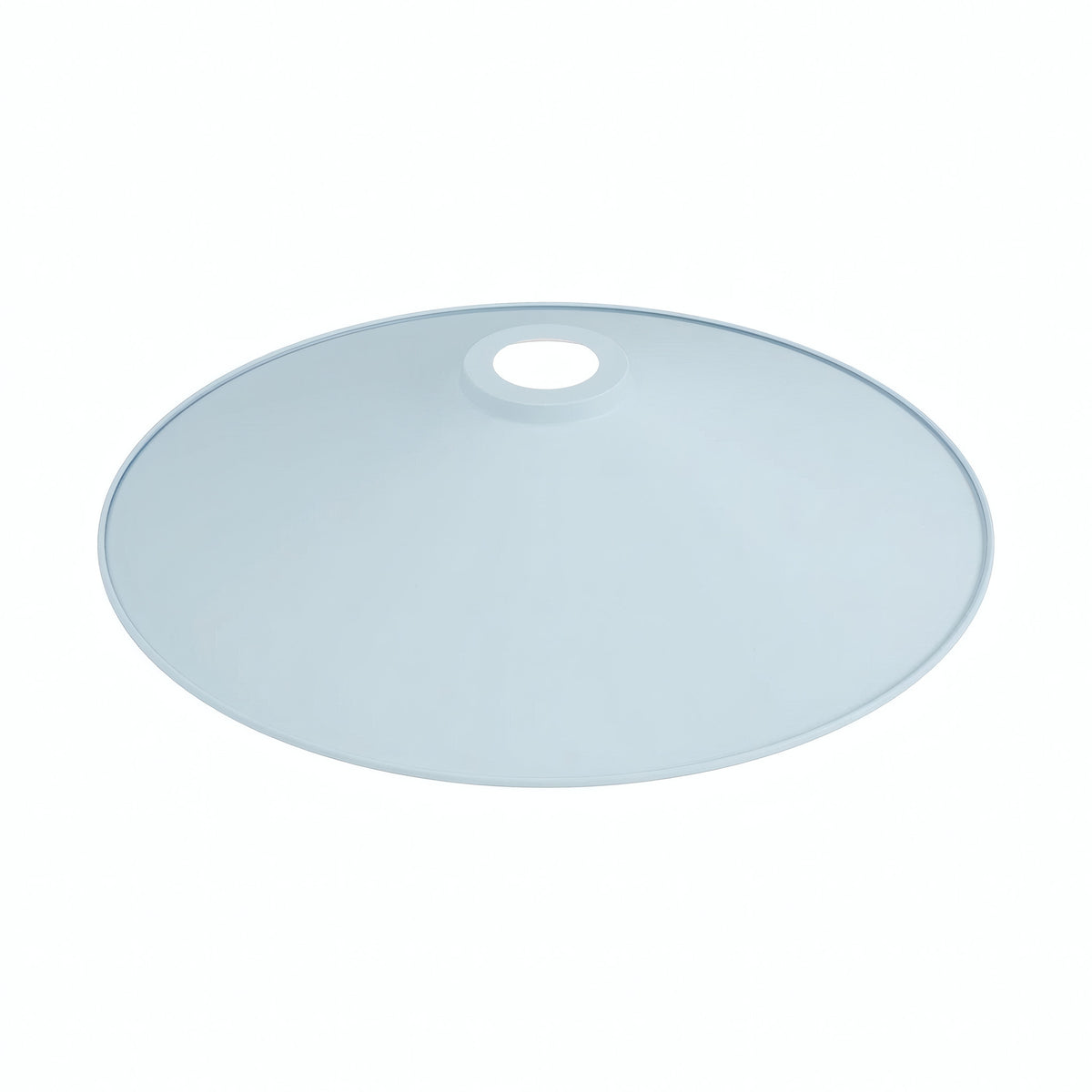 Flat enamelled metal lampshade Ø 30 cm for E27 socket — Sky blue