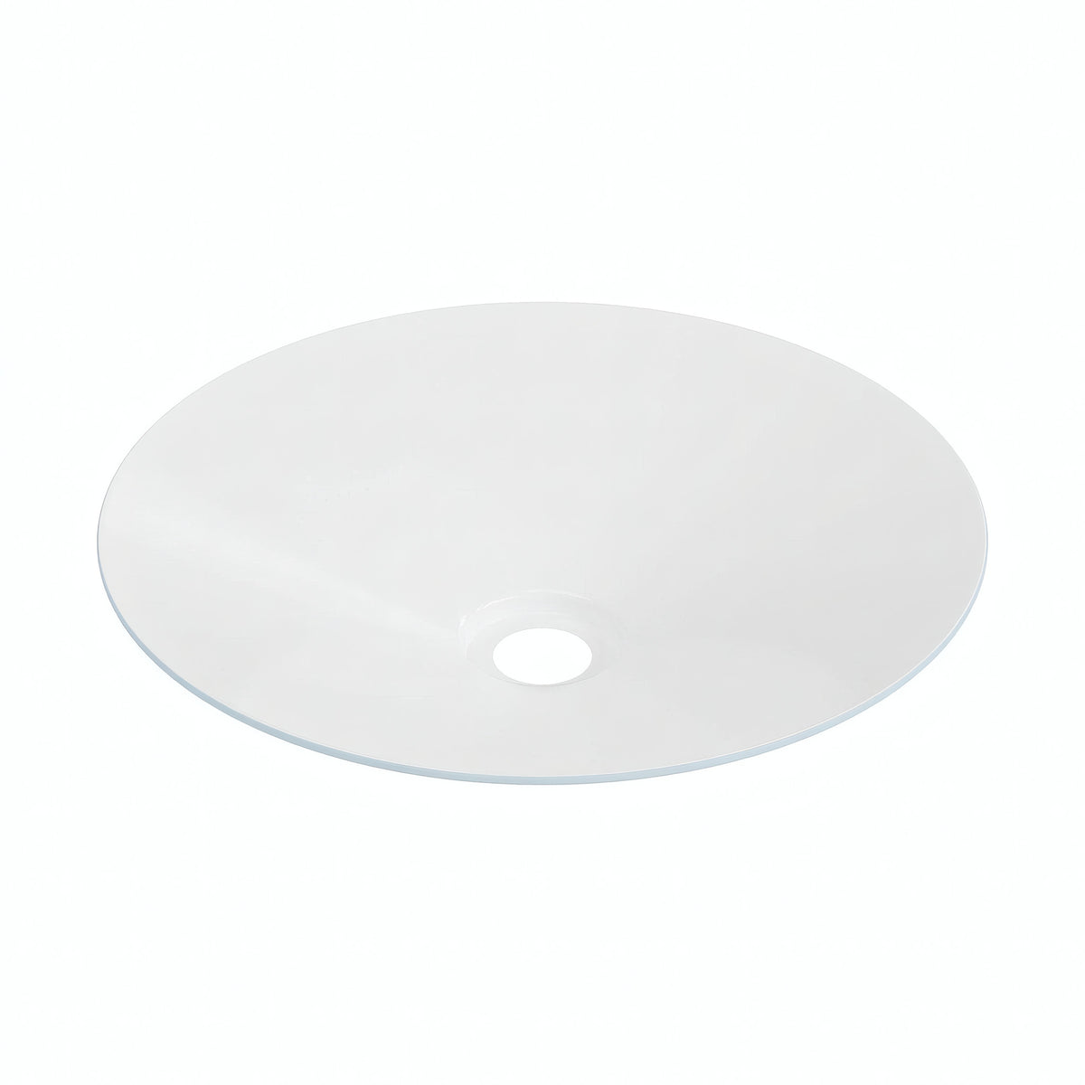 Flat enamelled metal lampshade Ø 30 cm for E27 socket — Sky blue