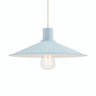 Flat enamelled metal lampshade Ø 30 cm for E27 socket — Sky blue