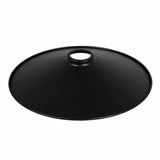 Flat enamelled metal lampshade Ø 30 cm for E27 socket — Black