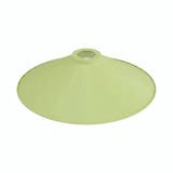 Flat enamelled metal lampshade Ø 30 cm for E27 socket — Meadow green