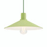 Flat enamelled metal lampshade Ø 30 cm for E27 socket — Meadow green