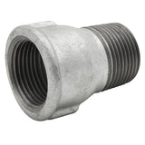 Galvanized cast iron M/F extension - threaded cast iron extension fitting