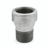 M/F extension in galvanised cast iron - product photo on white background 2