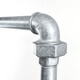 4-way distributor and galvanized elbow-union - structural detail