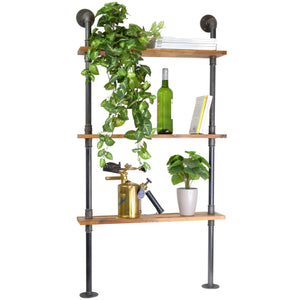 Shallow shelving kit - wall-mounted or free-standing - made-to-measure