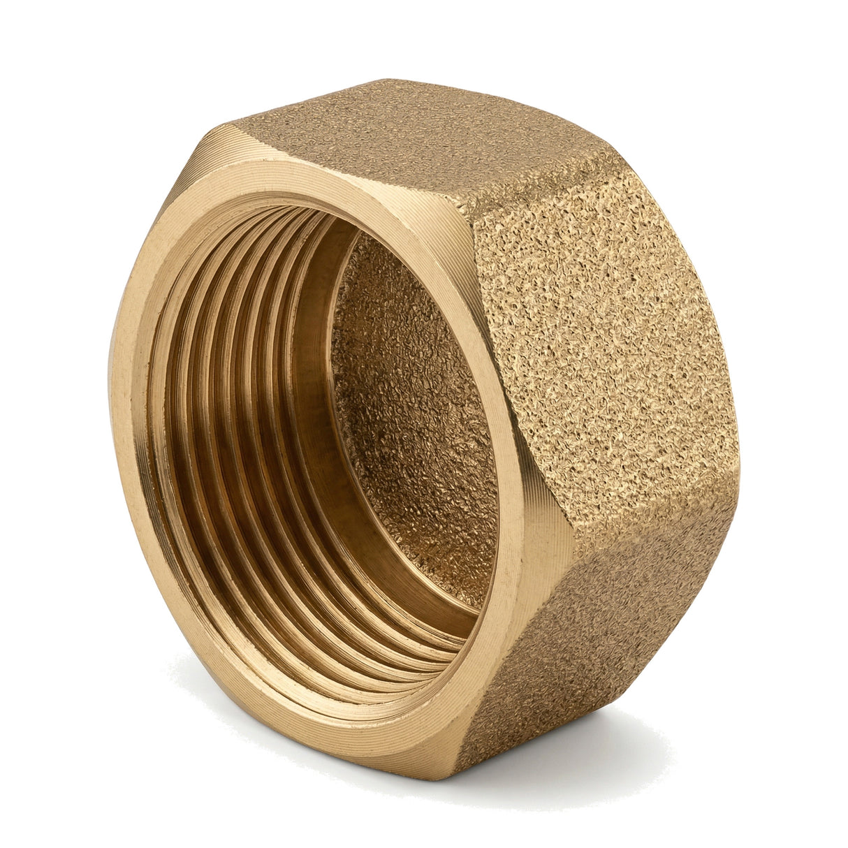 Hexagonal head female plug in CW617N brass BSP - isometric view