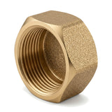 Hexagonal head female plug in CW617N brass BSP - isometric view