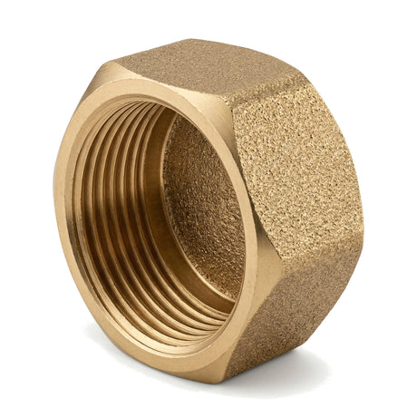 Hexagonal head female plug in CW617N brass BSP - isometric view