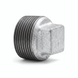 Male plug without shoulder in galvanised cast iron - product photo on white background 4