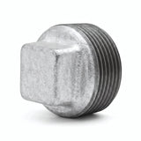 Male plug without shoulder in galvanised cast iron - product photo on white background 8