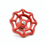 Bouton de meuble Industriel Volant Rouge - photo produit fond blanc 3