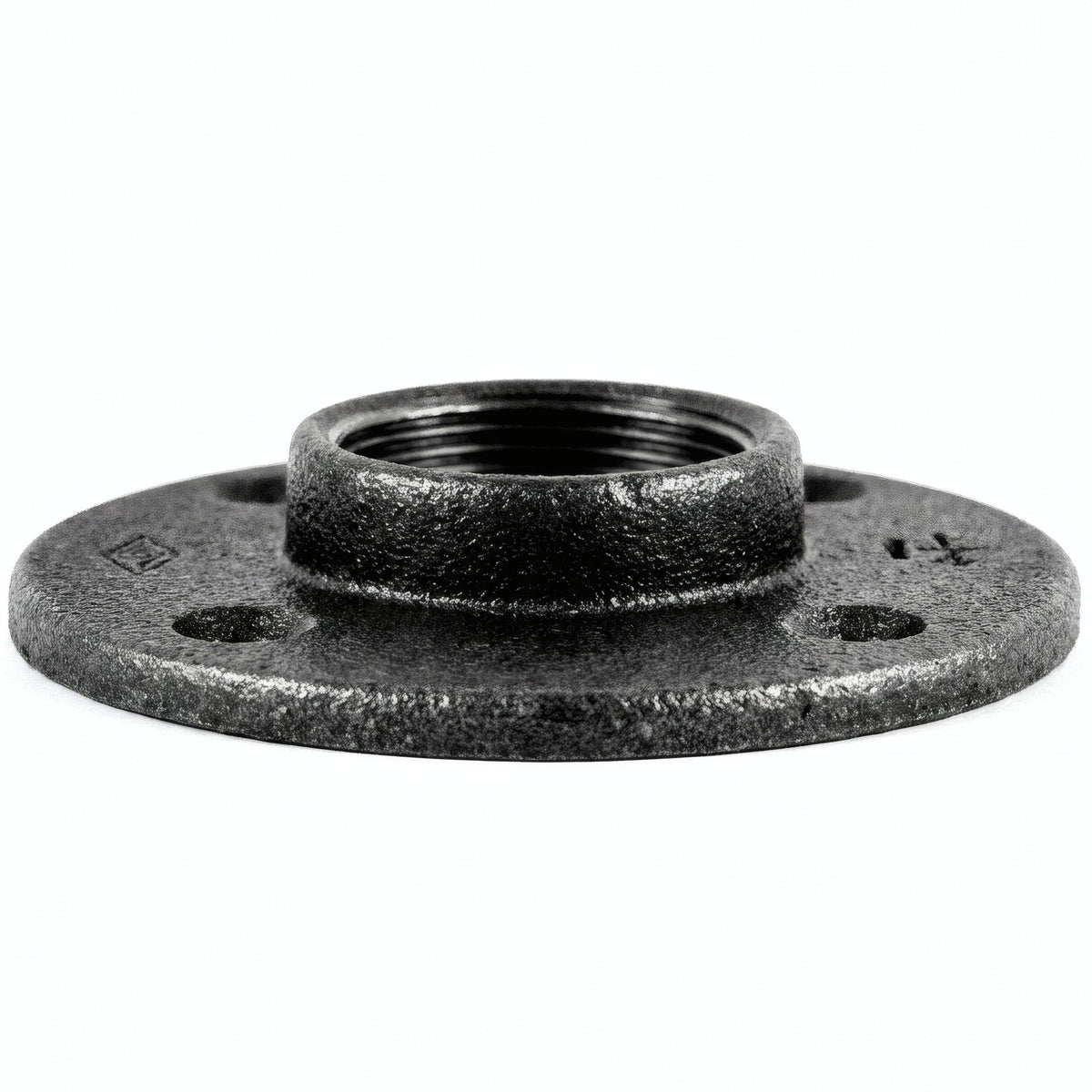 Flange 1''1/4 | 33x42mm large diameter black cast iron - product photo on white background 2