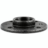 Flange 1''1/4 | 33x42mm large diameter black cast iron - product photo on white background 2