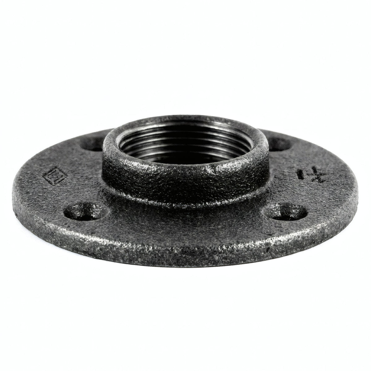 Flange 1''1/4 | 33x42mm large diameter black cast iron - product photo on white background 4