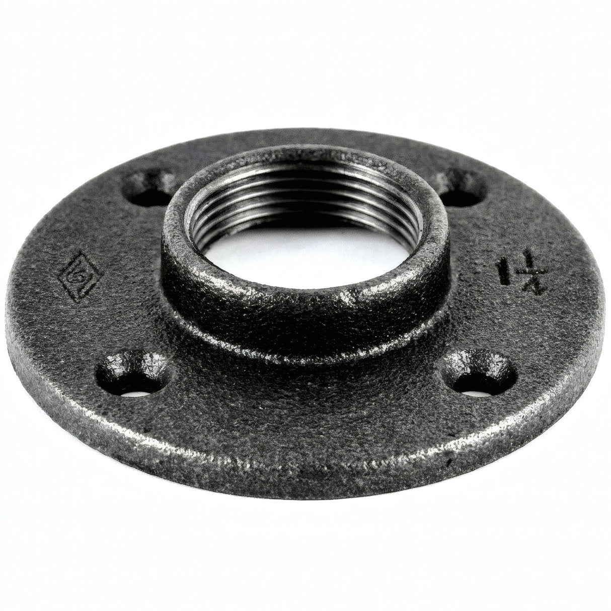 Flange 1''1/4 | 33x42mm large diameter black cast iron - product photo on white background 7