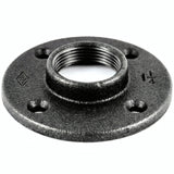 Flange 1''1/4 | 33x42mm large diameter black cast iron - product photo on white background 7
