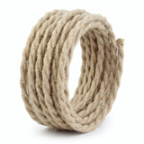 Twisted jute textile electrical cable - product photo on white background 4