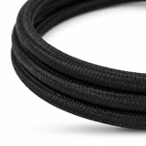 Câble électrique textile noir - photo produit fond blanc 6