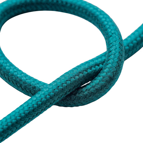 Round cotton fabric cable – Cerulean, braid detail