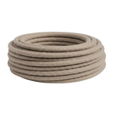 Round cotton fabric cable – Dove grey, side view of the coil