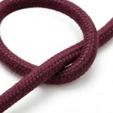 Round cotton fabric cable – Wine red, braid detail