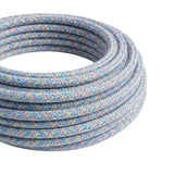Round cotton fabric cable – Lollipop, close-up of the coil
