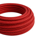 Round cotton fabric cable – Fire red
