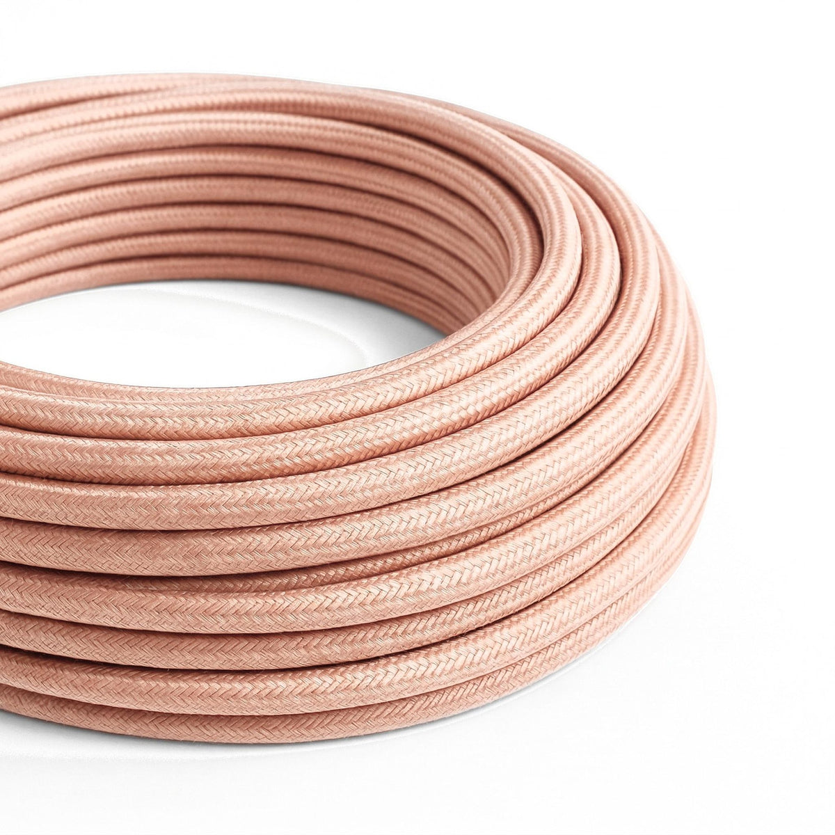 Round cotton fabric cable – Salmon