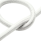 Round silk-effect fabric cable – Optical white