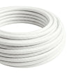 Round silk-effect fabric cable – Optical white