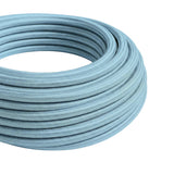 Round silk-effect fabric cable – Sky blue